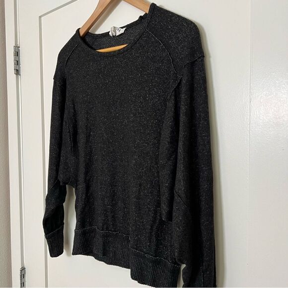 Olive & Oak Top Womens Size XS Gray Dolman Long Sleeve Visible Seams Boat Neck - Picture 4 of 12
